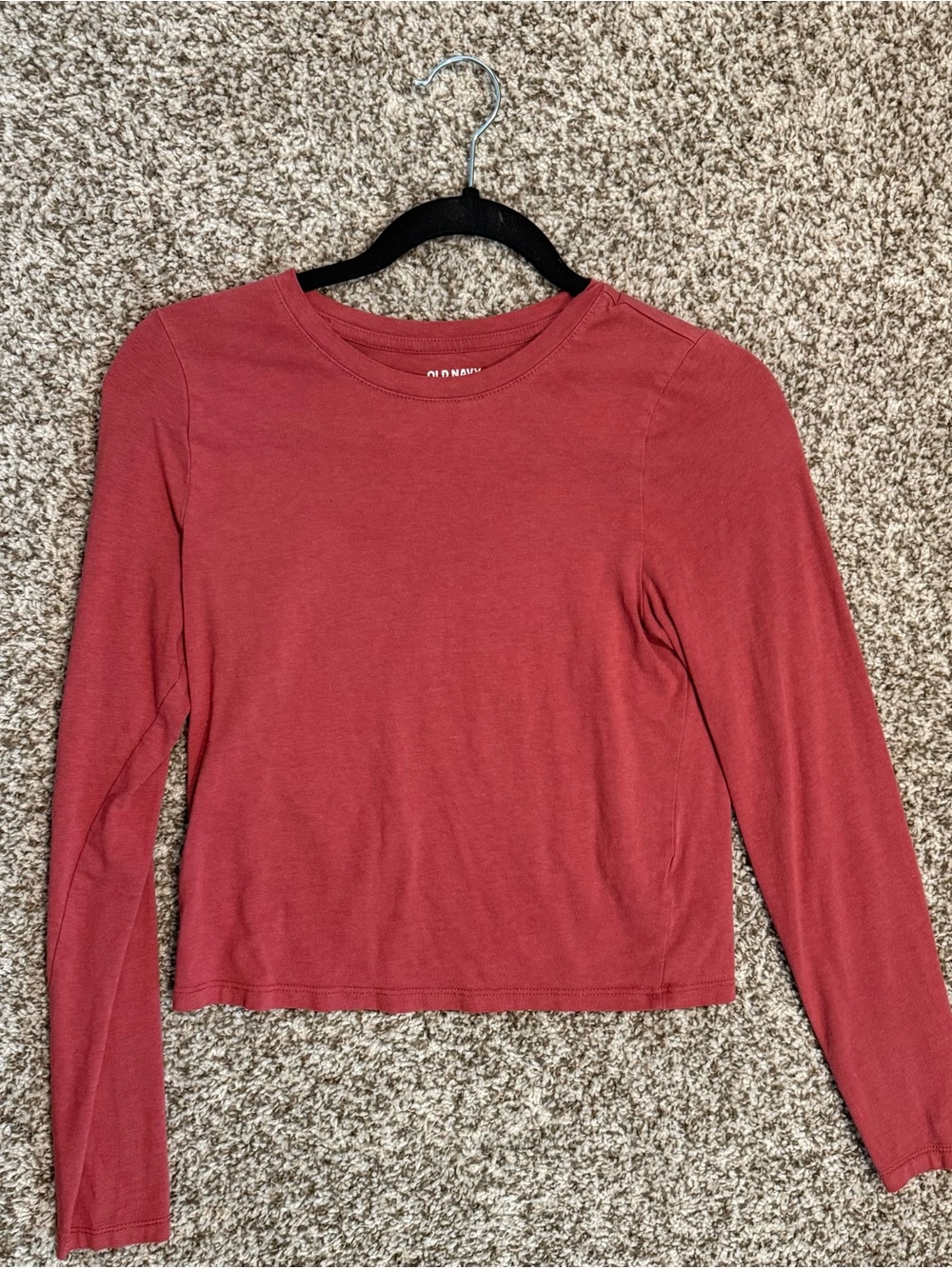 Old Navy Long-Sleeve “Bestie” Crewneck Top - Rust